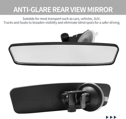 Rear View Mirror, Adjustable Car Interior Rear View Mirror Car Seat Child Safety Mirror for Universal Cars Trucks SUV-9.64 x 2.6 inch (White)...