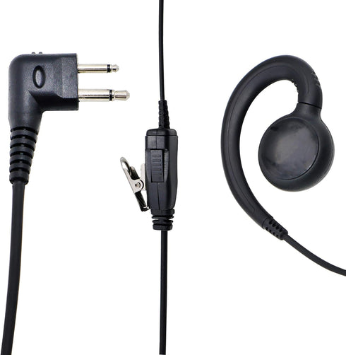 Earpiece for Motorola Radio Single Wire Walkie Talkie Swivel Earpiece Headset with Mic PTT for Motorola Two Way Radios CP88 CP100 CP200D CLS1110 C...