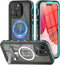 for iPhone 15 Pro Max Waterproof Case with Stand, IP68 Underwater Shockproof Dustproof Phone Case Built-in 6H Screen Protector, Full Body Protecti...