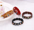 4pcs Wooden Jesus Virgin Mary Bracelet Saints Rosary, Stretchable Wooden Small Panel Bracelet, with Images of Religious Saints Jesus Gift for Men ...