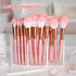 Clear Makeup Brush Organizer, Acrylic Cosmetic Brushes Storage with 3 Slots,Perfect Pen Holder for Desk...