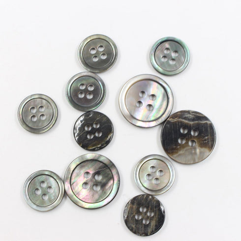 14 Piece Smoke Mother of Pearl Blazer & Suits Button Set - Smoke Grey - for Blazer, Sport Coat, Uniform, Jacket(Natural Color)...