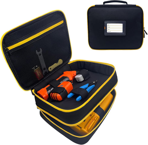 Double-Layer Bag For Klein Tools Et310 & Rt250 GFCI Outlet Tester & Electrical Test Kit, Storage For Digital Multimeter, Clamp Meter And Accessori...