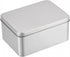 uxcell Metal Tin Box, 4.92" x 3.54" x 2.36" Rectangular Empty Tinplate Containers with Lids, Silver Tone, for Home Organizer, Candles, Gifts, Car ...