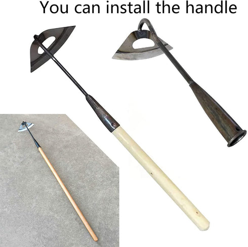 Gardening Tools Hollow Hoe, All-Steel Hardened Hollow Hoe, Sharp Edge Garden Weeding Tools, Hoe Garden Tool Hand Shovel Weed Puller for Backyard L...