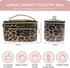 FITINI Makeup Bag Portable Cosmetic Bags,Large Travel Make-up Organize PU Leather Toiletry Bag for Women Purse With Handle Zipper Cosmetic Brush P...