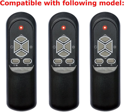 Replacement Remote Control for Lifesmart LS-4W1500-X LS-6DMIQH-X LS-8WIQH-LB-IN Portable Electric Infrared Quartz Indoor Medium Room Space Heater...