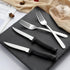 Pleafind 16-Pcs Steak Knives, 8.5 Inch Serrated Knives, Stainless Steel Steak Knives, Meat Knife for Table, Elegant Black Steak Knife Set for Home...