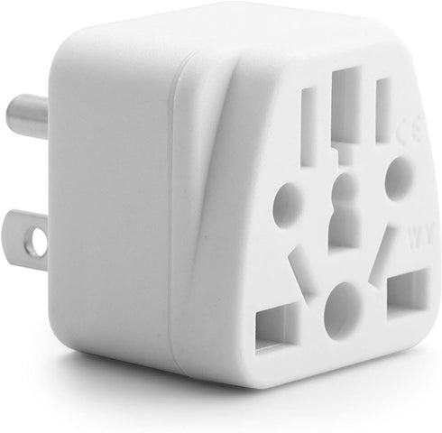 US Travel Plug Adapter, Unidapt EU/UK/AU/in/CN/JP/Asia/Italy/Brazil to USA Type B, Grounded USA Wall Plug, Europe to US Travel Adaptor Pin Convert...