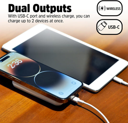 Energizer Wireless magnetic Portable Charger 5000mAh Power Bank 15W USB-C output Charging Compatible with iPhone, Samsung Galaxy, Google and etc_Q...