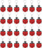 24 Pack Ladybug Keyring Pack Party Favor for Ladybug Lover, My Little Ladybug Themed Party, Baby Shower, Birthday...