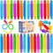 32Pack Pop Tubes, Fidget Tubes for Children and Adult Sensory Fidget Toy Set for Stress and Anxiety Relief Educational Learning Toys for Kids...