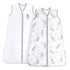 TILLYOU Sleep Sack 0-6 Months - 0.5 TOG Baby Wearable Blanket with 2-Way Zipper, Extra Soft Cotton Sleeveless Sleeping sack 2 Pack, Bear & Dandeli...