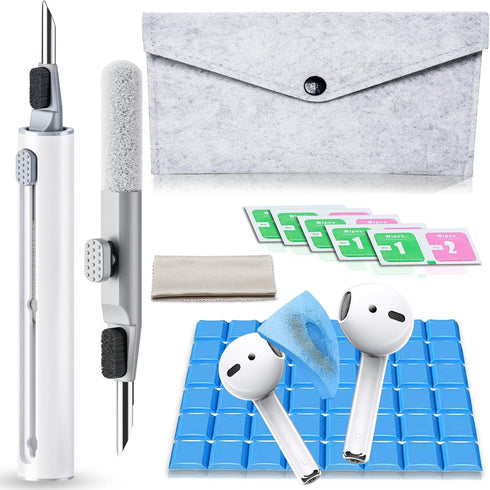 AKIKI Cleaner Kit for Airpods, Earbuds Cleaning kit for Airpods Pro 1 2 3, Phone Cleaner kit with Brush for Bluetooth Earbuds Cleaner, Wireless Ea...