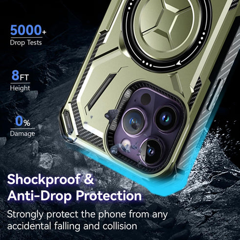 QLTYPRI Magnetic Case for iPhone 12 Pro Max Case Compatible with MagSafe with Built-in Kickstand, Military Grade Heavy-Duty Protection Shockproof ...