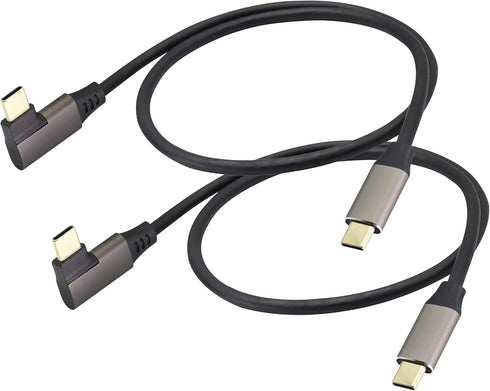 90 Degree USB C to USB C 3.1 Gen 2 Cable USB Right Angle 3.1 Type C Male to Male Extension Cable Fast Charging Compatible for Google Pixel 3XL,Sam...
