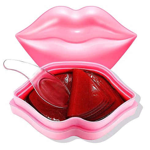 20Pcs Moisturizing/Plumping Lip Mask, Restores Moisture Mask for Dry Lips and Lines Overnight Care, Gel Treatment Masks (Pink)...