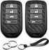 2pcs Compatible with Honda Accord Civic CR-V HR-V Pilot CR-Z Fit Ridgeline Crosstour Odyssey Insight Carbon Fiber Looks Key Fob Cover Case Key Cha...