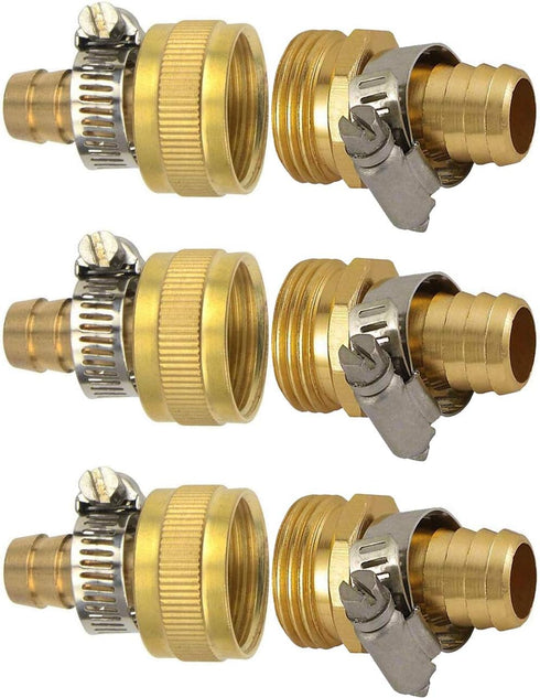 YOUHO Garden Hose Adapter 1/2" Drip Irrigation Tubing to Faucet - Reusable Connector Fittings for Most Rain Bird, Orbit, Dig, Toro 1/2 Tubing x 3/...