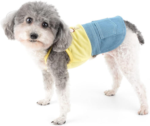 Zunea Camisole Dog Dresses for Small Dogs Girls Summer Puppy Sundress Denim Skirt Cute Female Dogs Dress Soft Vest Shirts Pet Clothes Outfits Dail...