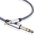 Tiierzon 1/8 to 1/4 Stereo Cable 6Ft, 6.35mm 1/4" Male to 3.5mm 1/8" Male TRS Bidirectional Stereo Audio Cable Jack for Guitar, Home Theater Devic...