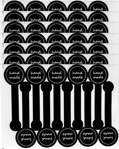400 Pcs Handmade Food Baking Seal Stickers - Black Striped Tamper Evident Stickers Lollipop Spice Label Stickers for Home, Bakery Artisans Baking ...