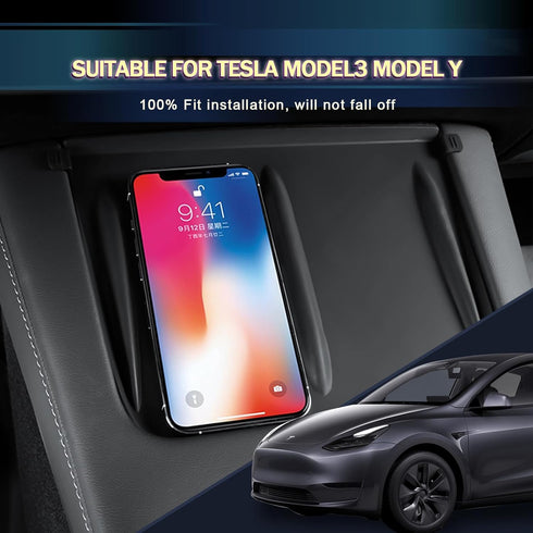 Tesla Model 3 Model Y Wireless Charger Cover, Center Console Anti Skid Silicone Mat, Wireless Phone Charging Pad for Tesla Interior Accessories ?B...