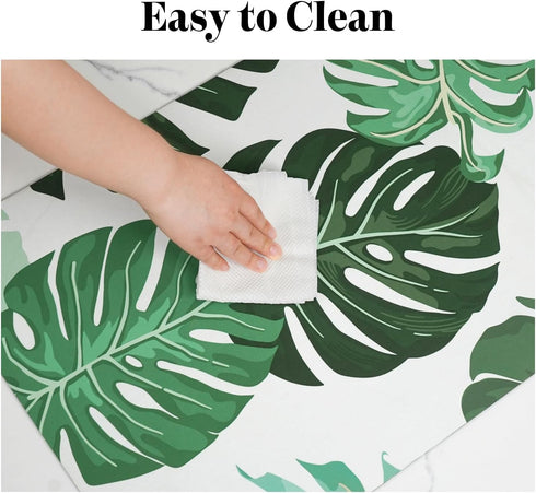 Dog Food Mats for Floors Super Absorbent, Pet Cat Food Mat - Non Slip Dog Bowl Mats for Food and Water, Eco-Friendly Boho Dog Placemats Feeding Ma...