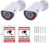 BNT Dummy Fake Security Camera, with One Red LED Light at Night, for Home and Businesses Security Indoor/Outdoor (2 Pack, White)...
