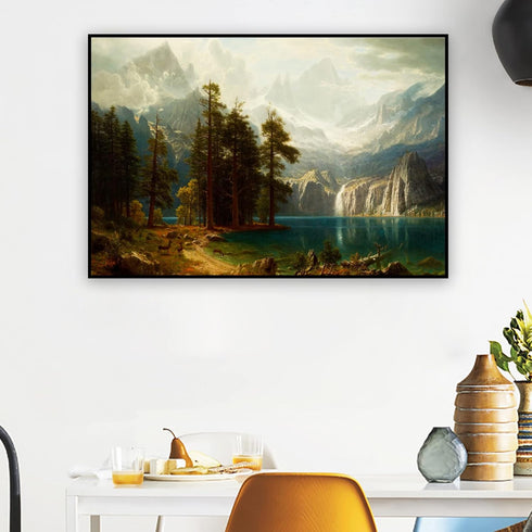 ZZPT Albert Bierstadt Art Prints - Sierra Nevada Albert Bierstadt Poster - Landscape Canvas Wall Art - Famous Paintings Posters Nature Wall Decor ...