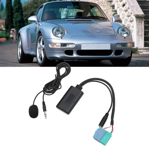 Car Bluetooth Audio Adapter Cable,Wireless Audio AUX Input Adapter Wire Bluetooth 5.0 with Microphone for...