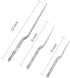 12" 8" 6" Cooking Tweezers 304 Stainless Steel Offset Tweezers with Precision Clamp Tip Kitchen Chef Tweezers (6",8",12")...