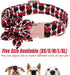 Valentine Dog Collar for Large Dog with Flower Tie, Red&Black Love Heart Male Dog Collar with Safety Metal Buckle Adjustable Puppy Collars for Sma...