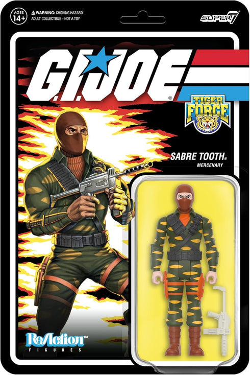 Super7 G.I. Joe ReAction Figures W8 - Sabre Tooth Action Figure...