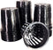 xGarden - Black 4" Round Mesh Pot Cups - 25 Pack, Lightweight Economy Net Pots, Thin Lip & Slotted Sides, UV Resistant & BPA Free Plastic, Indoor ...