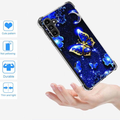 for Galaxy A35 5G Case, Samsung A35 Case,TPU Soft Rubber Four Corners Reinforced Anti-Fall Mobile Phone case Cover for Samsung Galaxy A35 (Butterf...