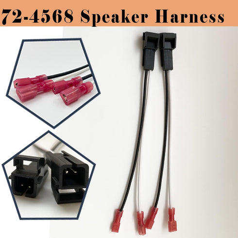 2 Pack 72-4568 Speaker Harness for Silverado Speaker Harness Compatible with GMC Buick Cadillac Chevy Silverado Sierra Suburban Tahoe Yukon Cobalt...