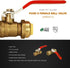 Everflow Supplies Pushlock UPBVF12 1/2 Inch Push X Female Ball Valve for Push-Fit Valve, Full Port Ball Valve Design w/Single Lever Heavy Duty Rus...