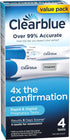 Clearblue Pregnancy Test Combo Pack, 4ct - Digital with Smart Countdown & Rapid Detection - Value Pack...