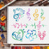 FINGERINSPIRE Music Note Stencils Template 11.8x11.8inch Plastic Heart Notes Stencils Various Shapes Notes Pattern Reusable Stencils for Painting ...