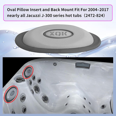 2472-824 Spa Oval Pillow Insertt and Back Mount -Enhanced Support, Ultimate Spa Relaxation?Fit for 2004–2017 Nearly All Jacuzzi J-300 Series hot t...