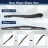X AUTOHAUX Rear Windshield Wiper Blade Arm Set for Nissan X-Trail 2007 2008 2009 2010 2011 2012 2013...