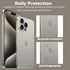 [2 Pack for iPhone 15 Pro Max Back Screen Protector, Full Coverage Flexible PVC Camera Protector Side Edge Protector Film Scratch Resistant Back P...