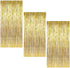 Gold Fringe Backdrop, 3 Pack Gold Foil Curtains, Party Streamers for Birthday, Wedding, Bachelorette Party Decor, Disco Party Decor...