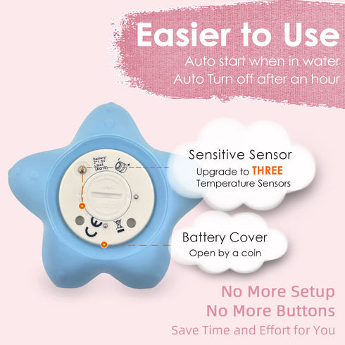 Baby Bath Thermometer Floating Toy, Safety Water Temperature Thermometer for Bathtub - Tub Toy Gift for Newborn Baby Shower, Infants, Toddlers, Ki...