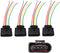 HiSport 4Pcs Ignition Coil Female Connector Plug Harness Pigtail - 1J0973724 Compatible with Audi VW Jetta Passat...