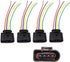 HiSport 4Pcs Ignition Coil Female Connector Plug Harness Pigtail - 1J0973724 Compatible with Audi VW Jetta Passat...