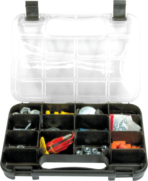 Performance Tool W5189 Durable Plastic Storage Organizer with Full-Height Dividers for Parts and Tools, Flat or Upright Storage with Built-in Feet...