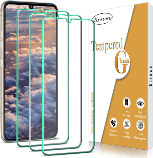 Kesuwe [3 Pack Screen Protector for LG V60 ThinQ, V60 ThinQ 5G, V60 ThinQ 5G UW, High Definition, 9H Hardness Tempered Glass, Anti Scratch, Ultra ...