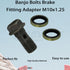 Banjo Bolts Brake Fitting Adapter M10x1.25 with M10 Copper Washers Aftermarket Replacement Parts Compatible for Brake Caliper Master Cylinder....